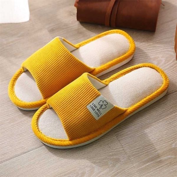 

slippers women indoor corduroy floor flat shoes comfort anti-slip home flax linen slipper woman men house cotton slides 220923, Black