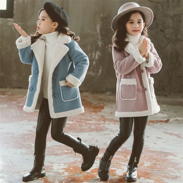 

childrens wool blends coats for girls winter teenager snow wear fur outerwear jackets 6 7 8 9 10 11 12 14 years girls coat 20220926 e3, Blue;gray
