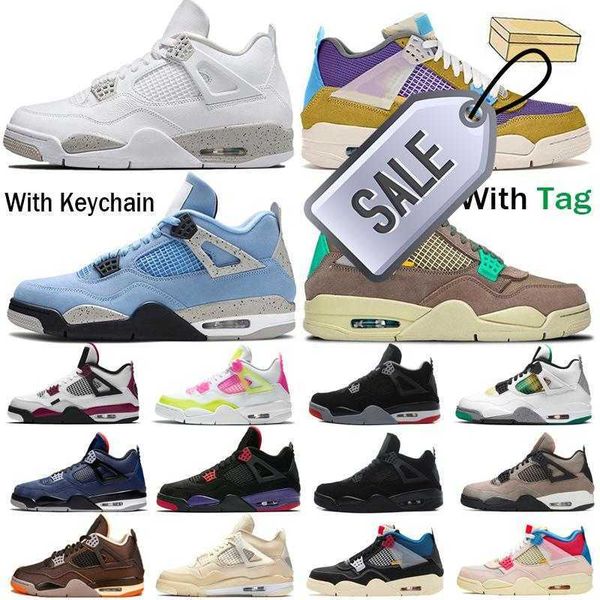 

dunks lows 2021 with box 4 4s men basketball shoes jumpman guava ice desert moss taupe haze sail white oreo university blue trainers sneaker