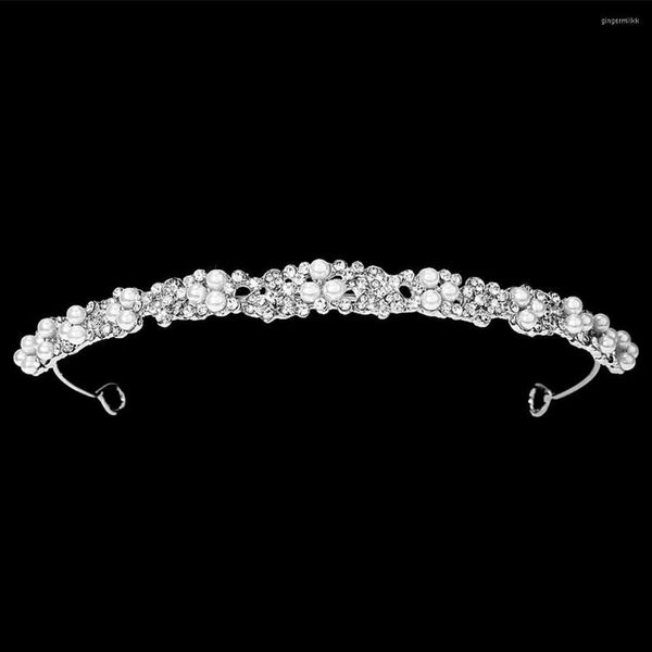 

headpieces jewelry simple hair ornaments pearl hoops bride wedding headdress accessories for301b, Silver