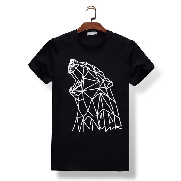 

mens t shirt womens summer fashion designer tiger pattern print tees cotton breathable short sleeve pull couples round neck tee polo sweat s, White;black