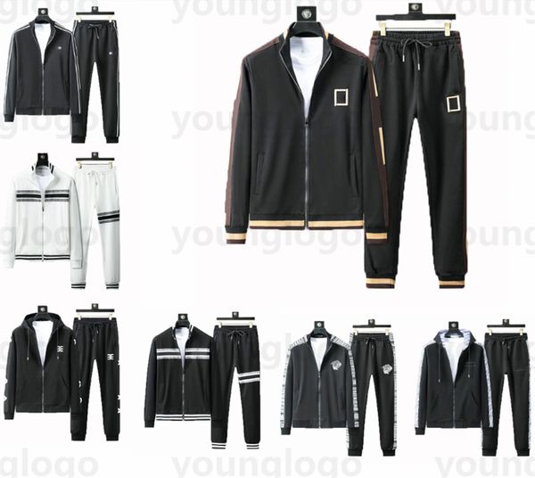 

street trend men's tracksuits fabric designer hipster warm jackets outdoor windproof sports luxury suits, Gray