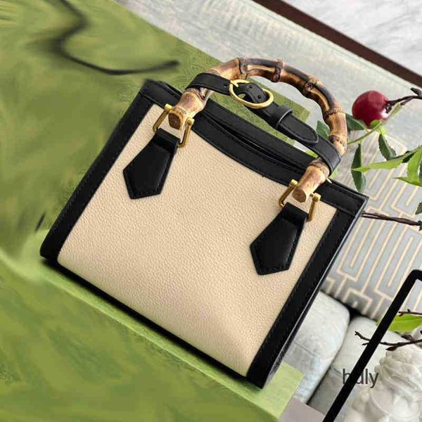

evening bags bamboo handle classic handbags lady designer tote vintage leather bucket women shoulder color matching shopping purses