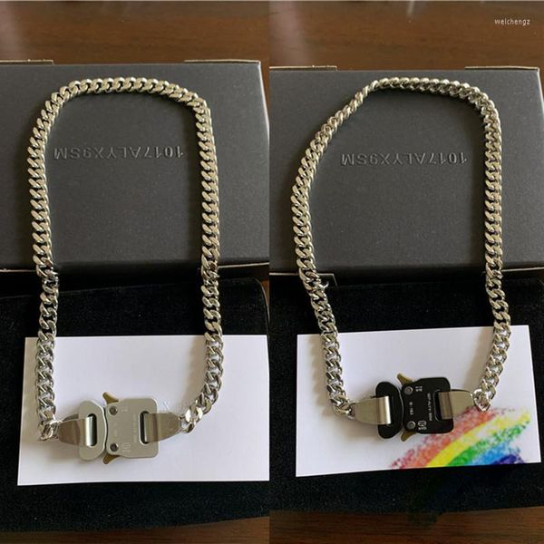 

pendant necklaces alyx hero chain necklace men women titanium metal buckle 1017 9sm link accessories, Silver