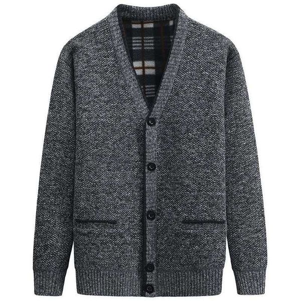 

men's sweaters cardigan autumn winter thick v neck knitted sweater coats causal warm fashion s clothing 220923, White;black