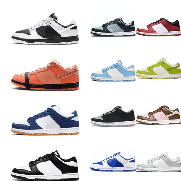 

reverse panda casual shoes men women unc la dodgers pink foam team green georgetown rose orange lobster sail blue sb dunks lows mens trainer, Black