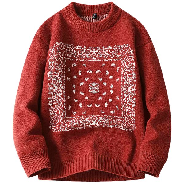 

men's sweaters japanese style hip hop loose pullover sweater oversized knitted women and men christmas sweaters jersey jumper 039 22092, White;black