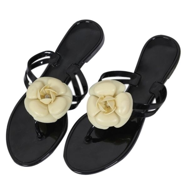 

slippers summer women sandals flip flops outside female beach shoes with floral ladies jelly shoes sandalias mujer 220923, Black