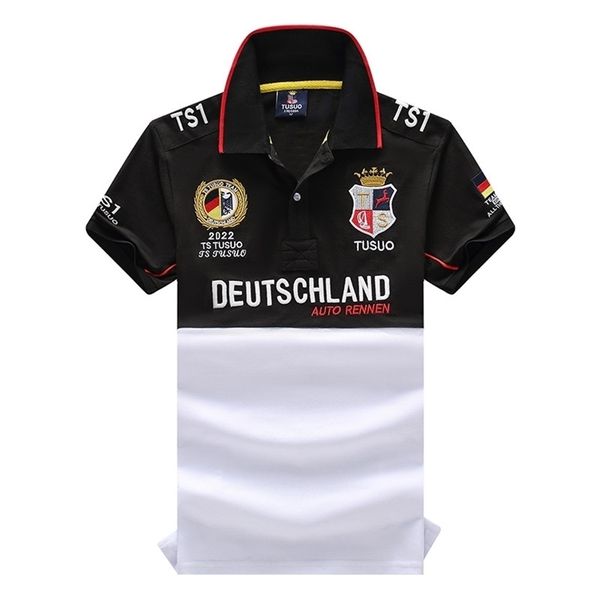 

men's polos polo shirt with short sleeve cotton summer fashion casual slim fit embroidery 220924, White;black