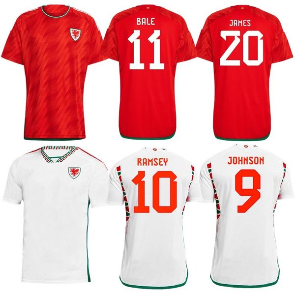 

2022 2023 wales soccer jerseys bale johnson rodon ramsey moore colwill n.williams home away 22 23 national team football men and kids kits s, Black;yellow