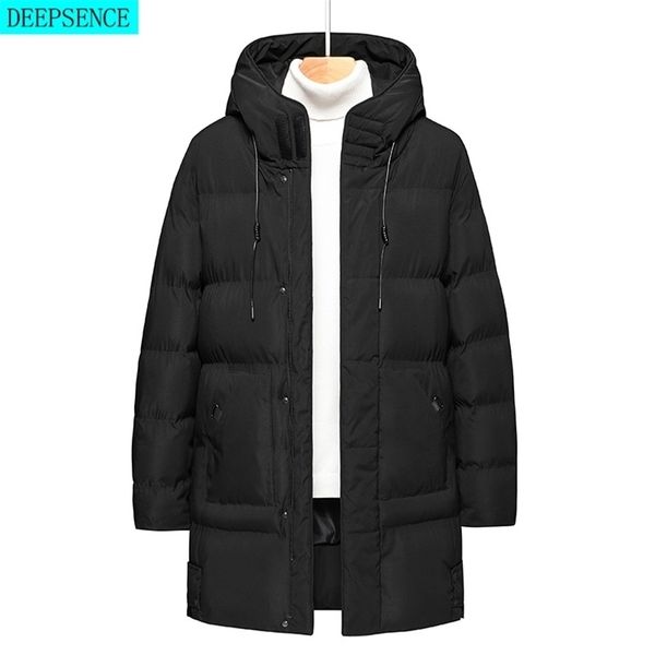 

mens down parkas winter midlength waterproof windproof thickened jacket big warm hooded 220923, Black