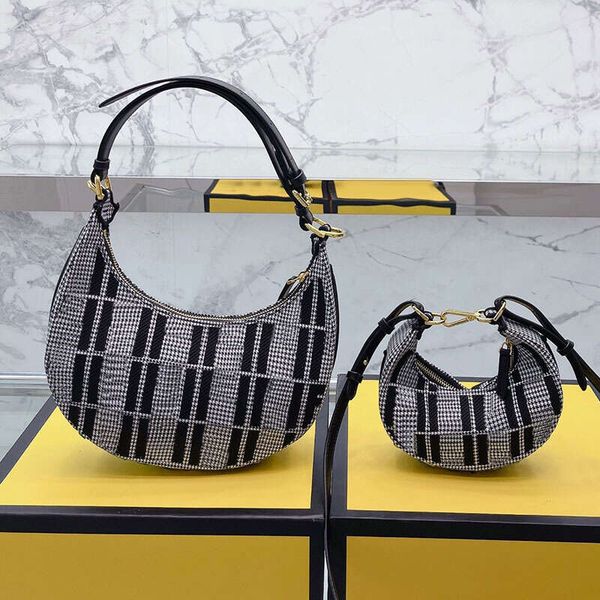 

evening bags handbags half moon underarm women wrist bag crossbody shoulder bags houndstooth lady shopping bag handbag purse u