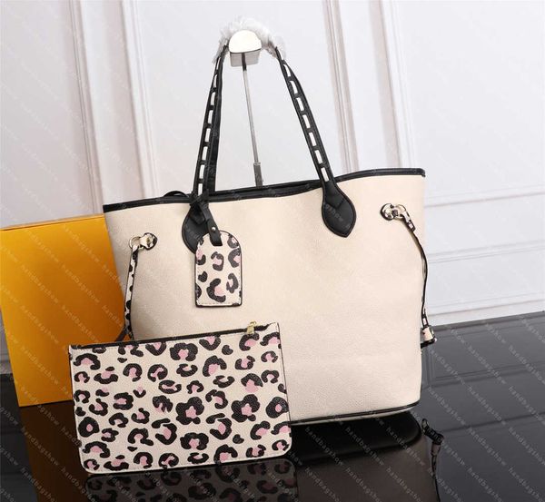 

handbags women leopard print famous classic fashion bags ladies handbag large capacity shoulder serial number date code totes bag with