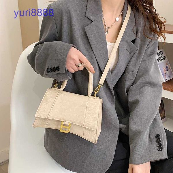 

hourglass bag balenciga shoulder bags price stone pattern simple letter handbag 2022 new versatile texture sin 0gtk