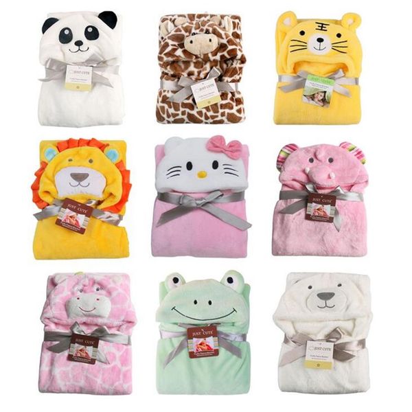 

new 3d cartoon coral fleece infant cloak baby blanket envelope stroller wrap for newborns baby bedding blanket247s