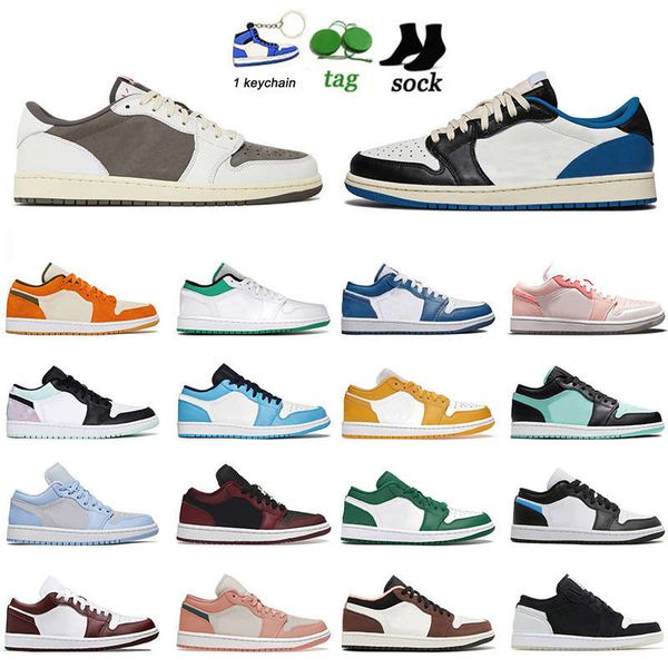 

low 1s reverse mocha fragment og basketball shoes 1 mens woemns jumpman unc true blue black toe bred shadow cactus jack tie dye jordens