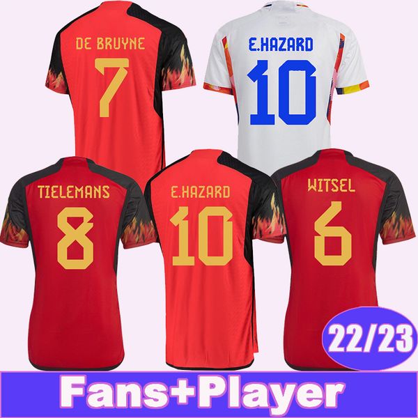 

22 23 belgium de bruyne mens soccer jerseys e. hazard alderweireld mertens witsel player version home away football shirts, Black;yellow