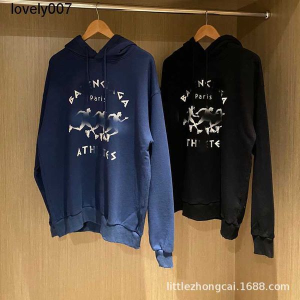 

designer men's hoodies sweatshirts paris autumn trendy aristocratic letters printed style women's hoodie couple balencaigass, Black