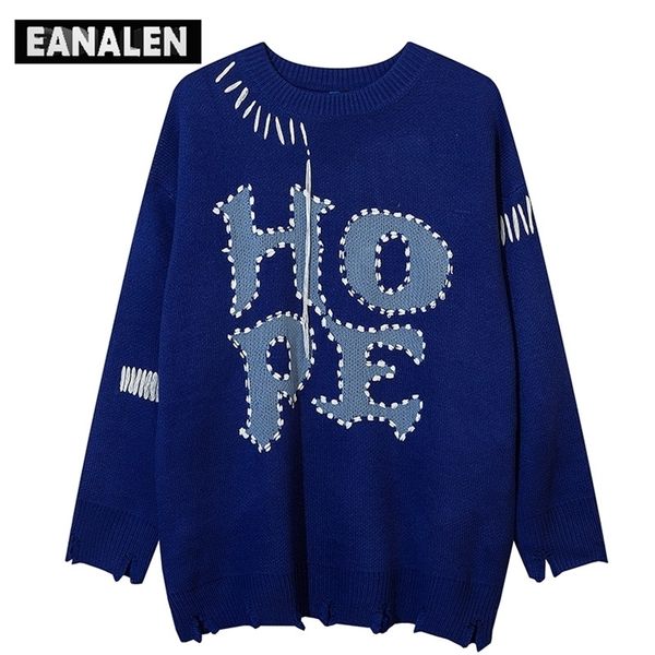 

men's sweaters harajuku retro letter stitching star jumper knit sweater men's winter gothic oversized sweater thick grandpa ugly s, White;black
