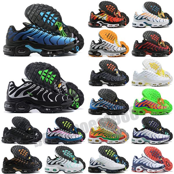 

running shoes trainer sneakers triple black olive reflective midnight navy white neon metallic grey tn plus mens tns sail gradient chaussure