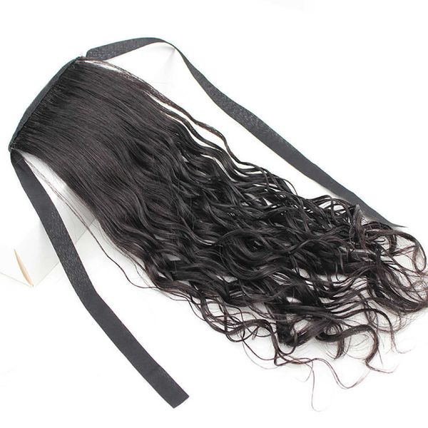 

headband salonchat afro kinky curly hair tail drawstring pieces with two plastic combs clip in 220924, Black;brown