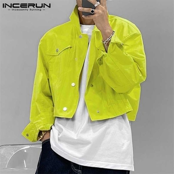 

mens jackets fashion casual fashionable allmatch incerun male streetwear trend longsleeved s5xl w220906, Black;brown