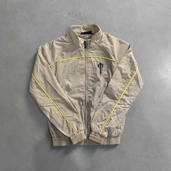 

men's tracksuit set trapstar central cee set gold letter embroidery black panel ladies hoodie jogger pants, Black;brown