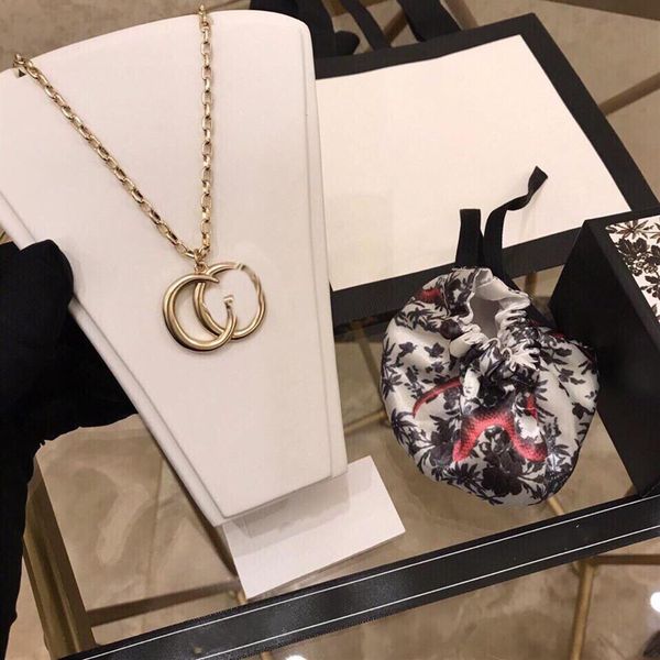 

2022 brand designer classic style double g letter necklace classic wedding women fashion simple jewelry226s, Silver