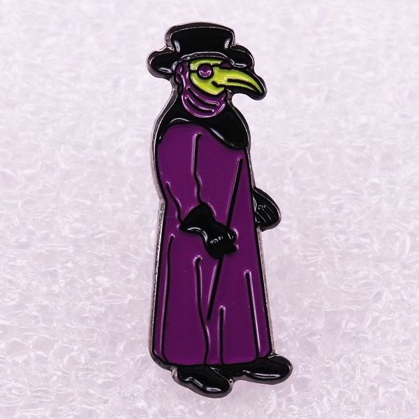 

plague doctor pin brooch badges bag clothes accessory anime brooches, Blue