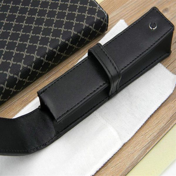 

new nice pu leather gift office school black packing single and outer packaging pen bags238j