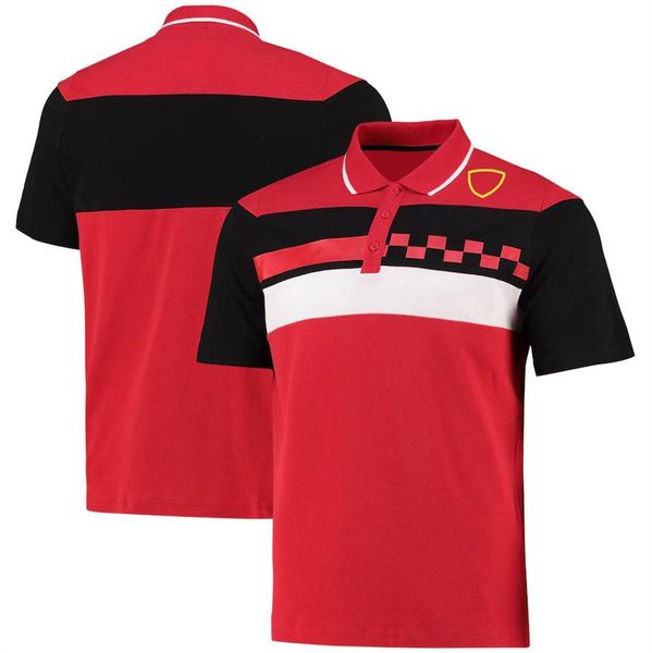 

f1 racing suit men's team lapel t-shirt plus size custom short sleeve polo shirt