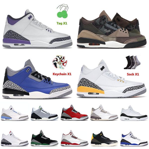 

2022 arrival mens basketball shoes 3 3s iii patchwork racer blue dark iris laser orange jumpman men women jorden3s j3 sports sneakers 36-47