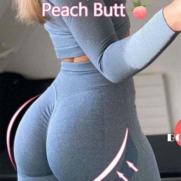

women's leggings seamless leggings bubble butt push up pants slim high waist fitness legging skinny tight mujer gym women legging drops, Black