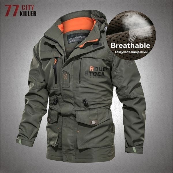 

men's jackets big size 6xl military bomber jacket men autumn quick dry multi-pocket tactical windbreaker mens waterproof outdoor coats, Black;brown