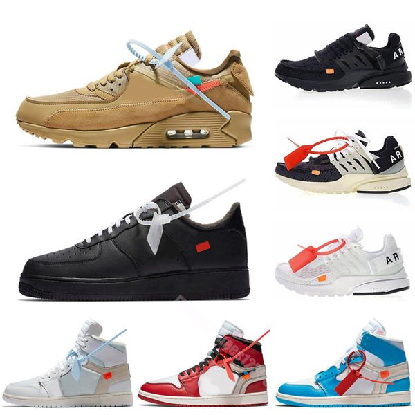 

original men's and women's off shoes mca white black red metal low three black green gner presto 2.0 36-46