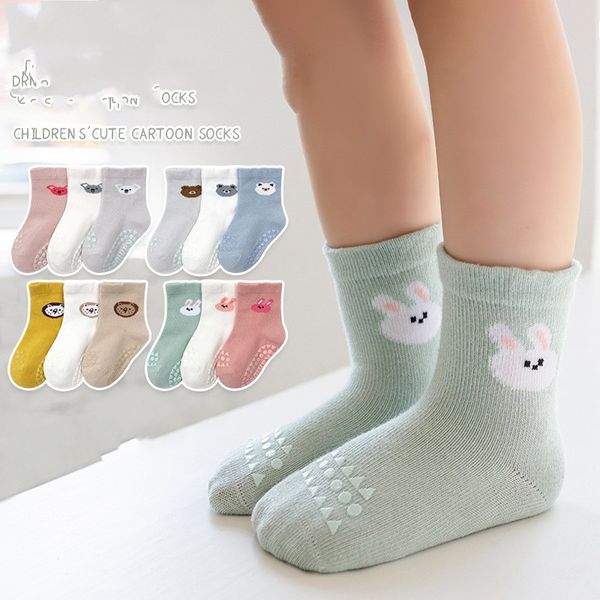 

spring anti slip baby socks letter print toddler kids floor sock with rubber soles summer boy girl socks 20220926 e3, Pink;yellow