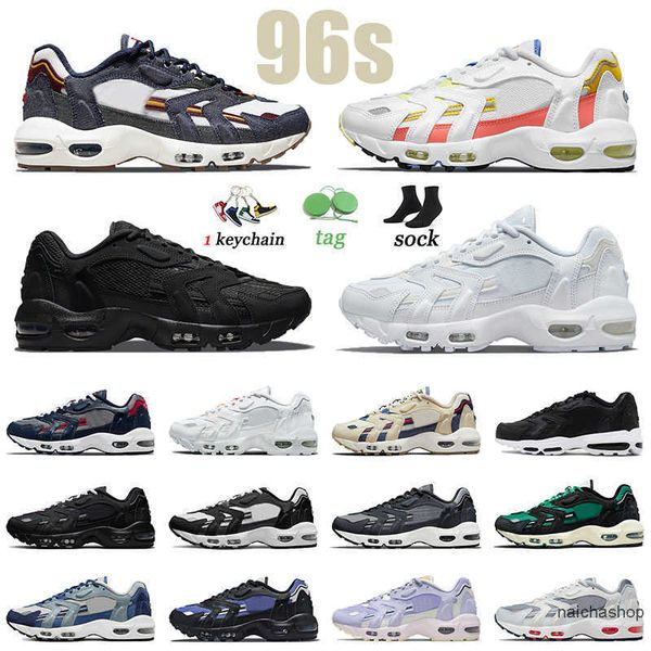 

original 96 96s running shoes men beach us 11 blackened blue summer pastels outdoor triple black sport red white midnight navy women og desi