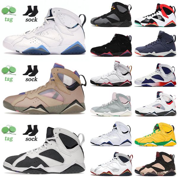 

original jumpman 7 men basketball shoes sapphire pantone flint 7s vii cardinal french blue citrus hare mens women sneakers sports big size 1