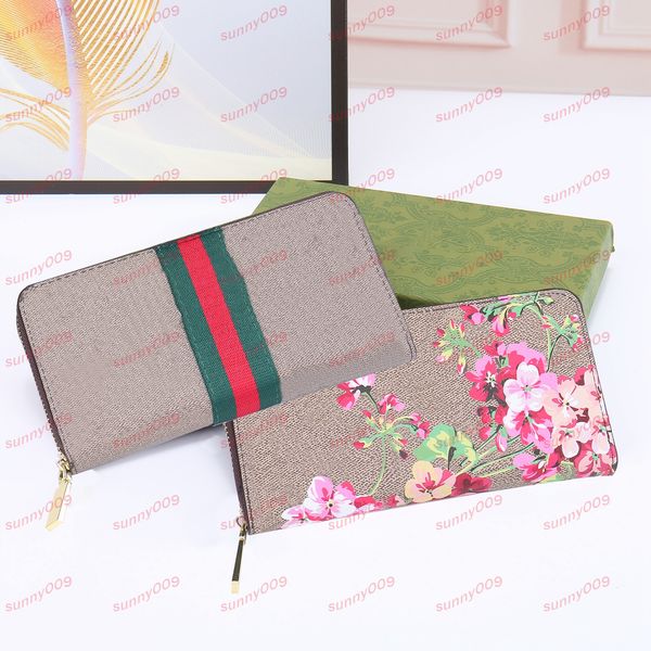 

luxury designer wallet fashion coin purse wallets long women purses multilayer card holder passport holder printed decoration, Red;black