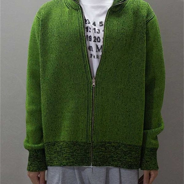 

men's sweaters cardigan high neck zipper wool men and women jacket 220923, White;black