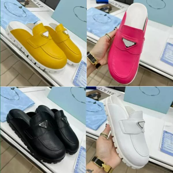 

slippers designer Slipper Woman Princetown Flats Women Platform Designer Loafers Triangle Fashion Dress Ladies Casual Mules