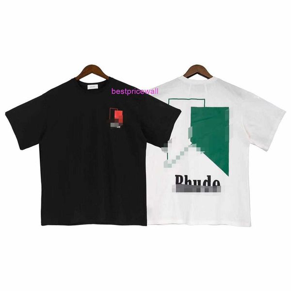 

men's t-shirts rhude chaopai rhude cartoon letter printing round neck t-shirt, White;black