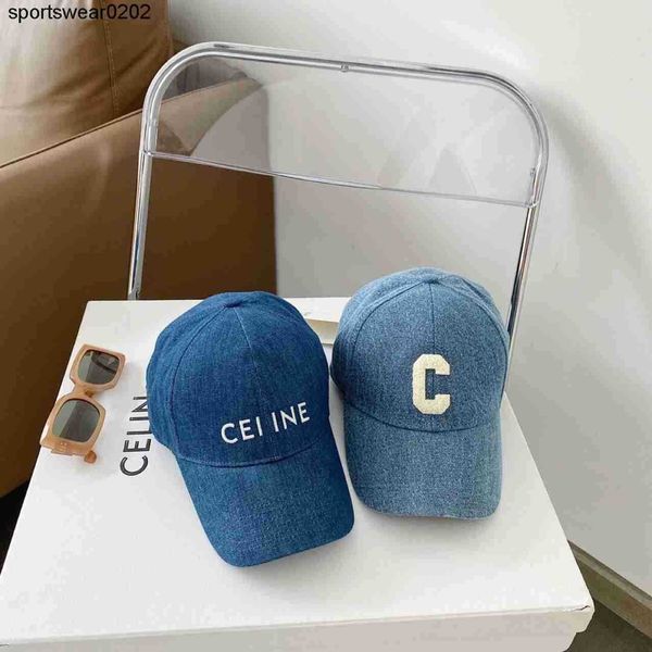 

saijia correct version 2021 new large c-letter cowboy baseball cap leisure shopping sports caps, Blue;gray