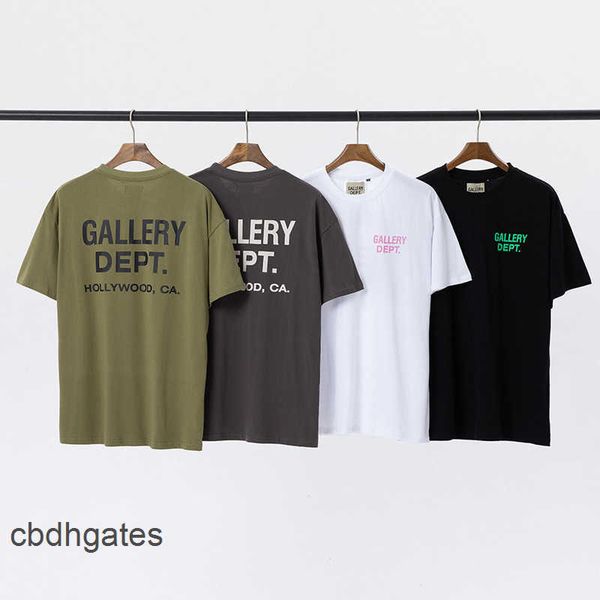 

fashion 22ss galleryes printed dept t american shirts brand letter mens designer short sleeve t-shirt for men women high street half, White;black