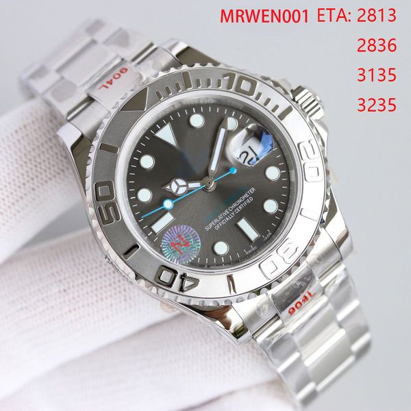 

wen-super men's watch yacht 40mm m126622 movement sapphire glass diving 2813-3135movement 904l automatic fashion waterproof, Slivery;brown