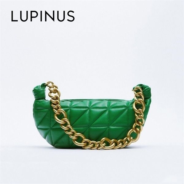 

evening bags lupinus fashion brand design women gold chain underarm retro lingge handbag casual mini 220923