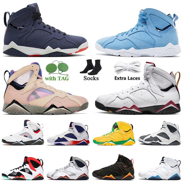 

men basketball shoes 7 7s vii jumpman sapphire ray allen cardinal pantone raptor bordeaux oregon ducks citrus patta mens women trainers snea, Black
