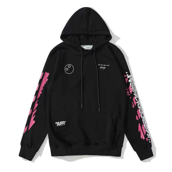 

classic luxury men's sweatshirts brand offs pullover shirts hoodies women sweater men arrow letter print black white hoodie tees trend