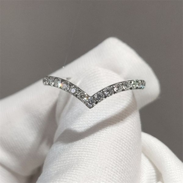 

cluster rings wedding rings silver 925 original diamond test past d color v cocktail ring brilliant cut sparkling gemstone wedding 220922, Golden;silver
