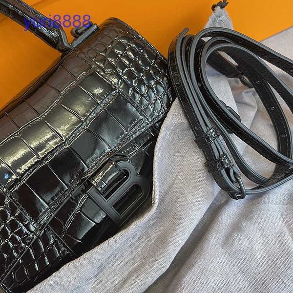 

hourglass bag balenciga shoulder bags price 2022 new high version crocodile pattern hourglass bag genuine leat